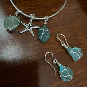 NWOT Unique Hawaiian sea glass & sterling jewelry 💙 from the shores of Maui 🌴
